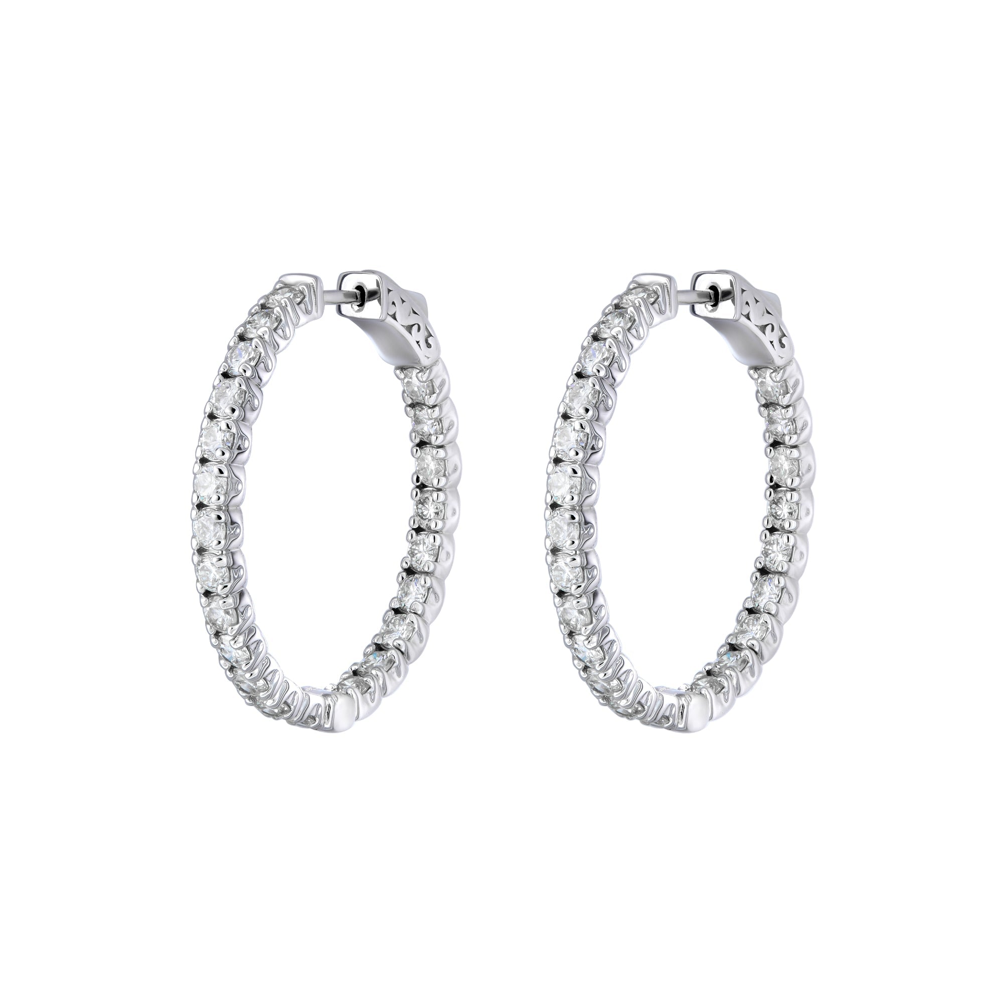 Round Elongated Tulip Hoops