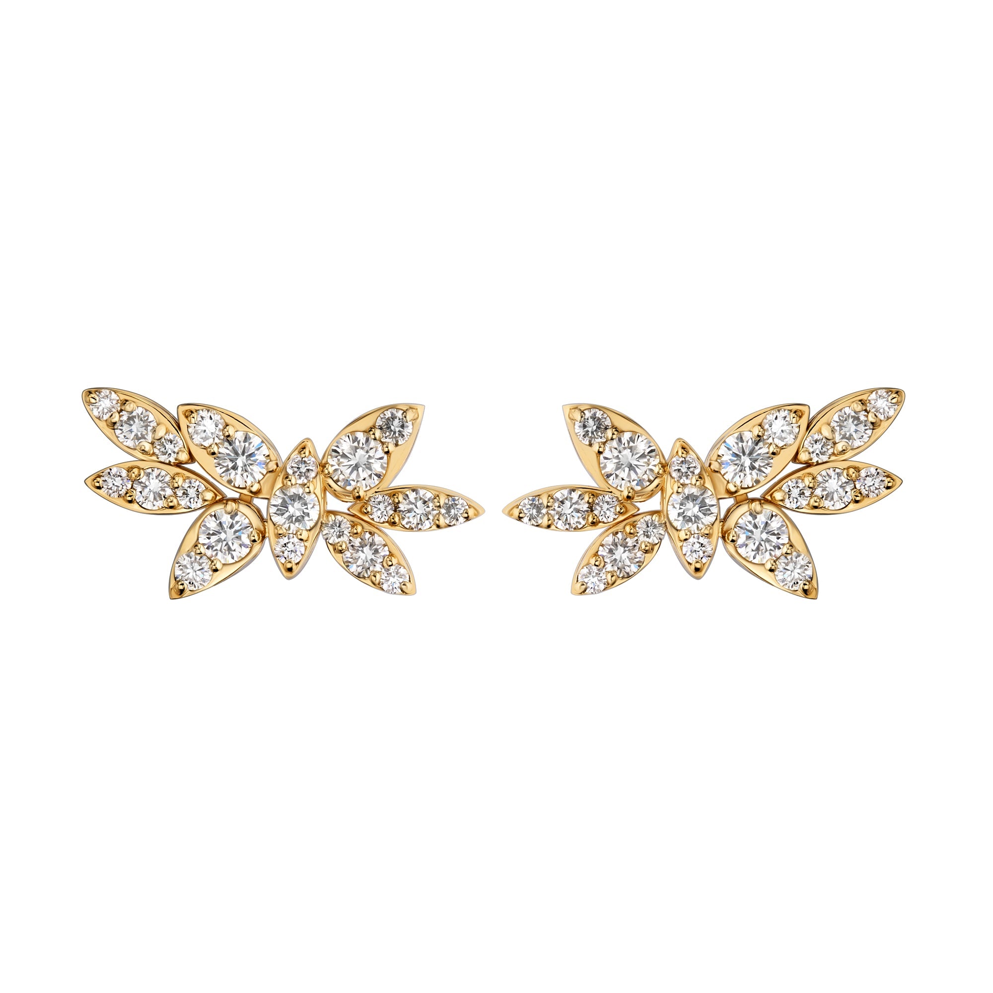 Marquise Illusion Floral Cluster Earrings