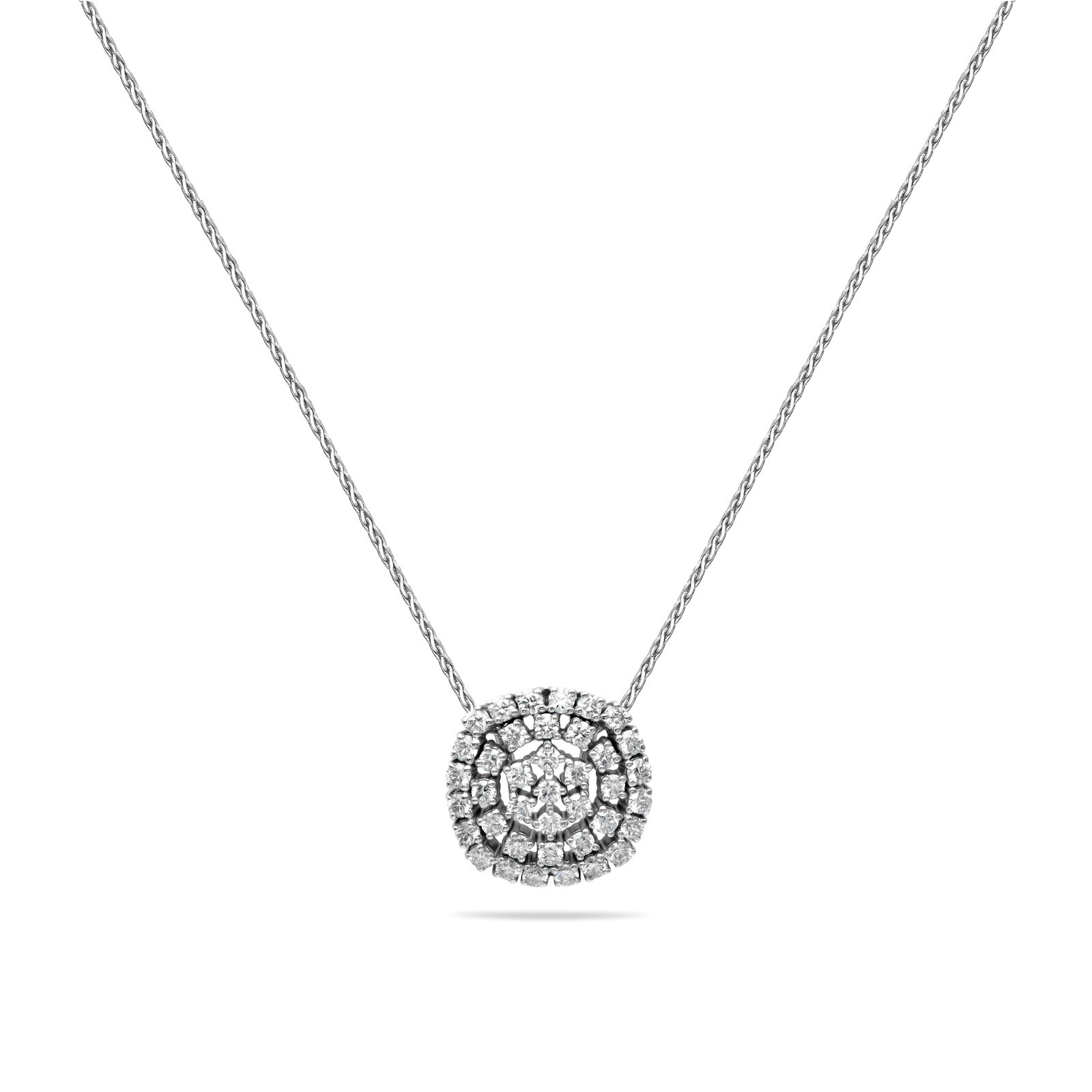 Natural Diamond Cluster Pendant in 14K Gold – 0.82ctw