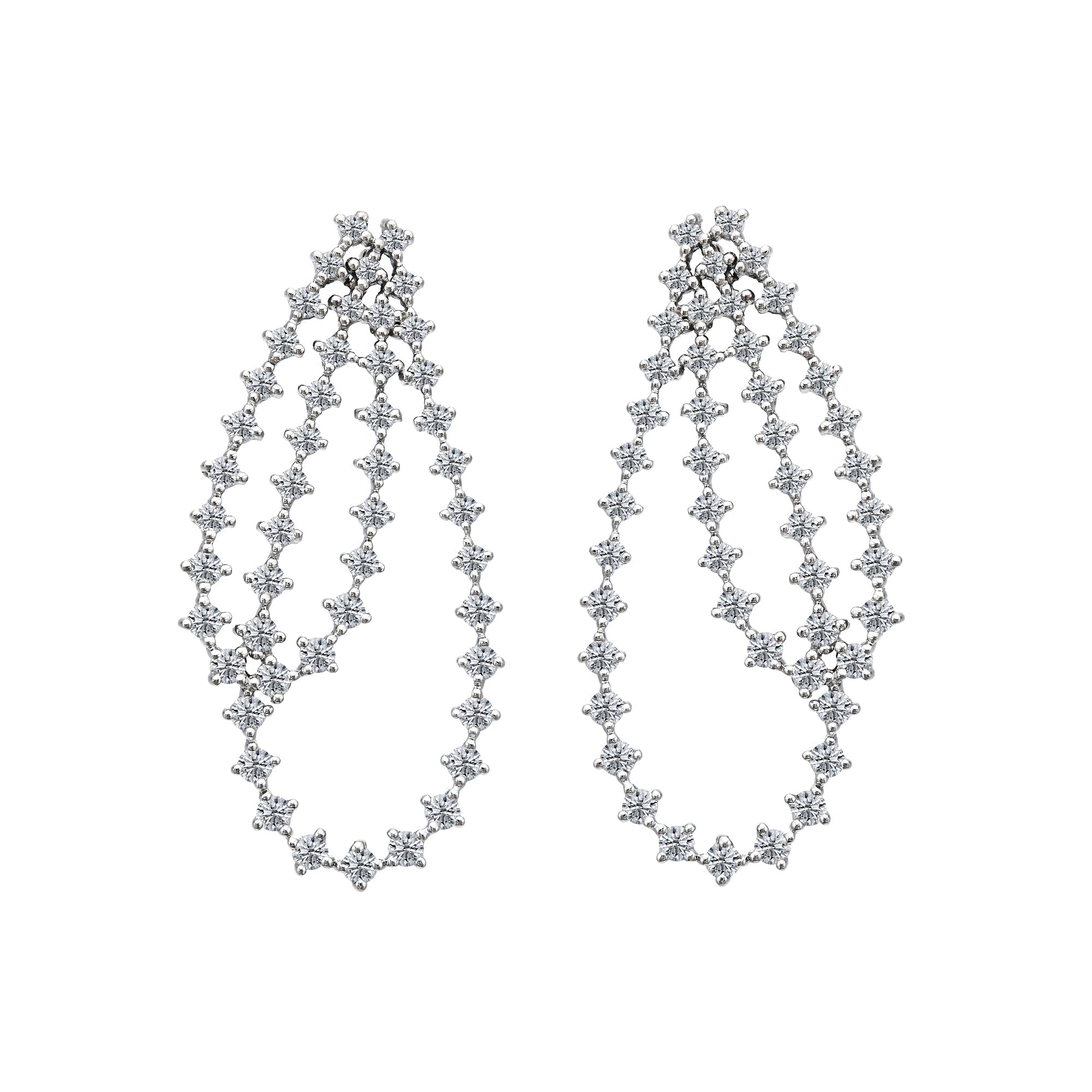 Double Oval Dangle Earrings