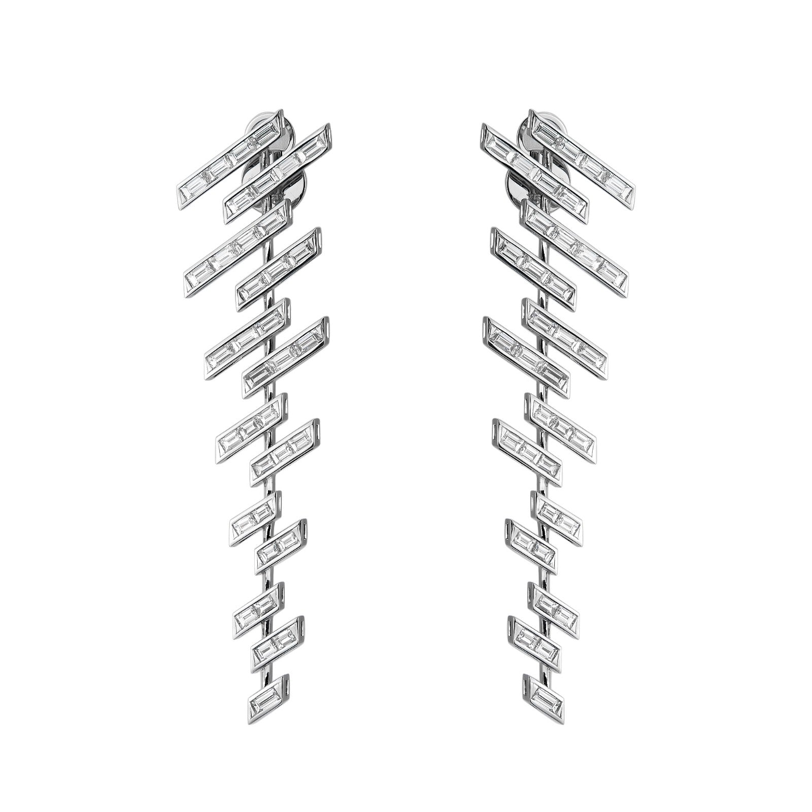 Baguette Step Earrings