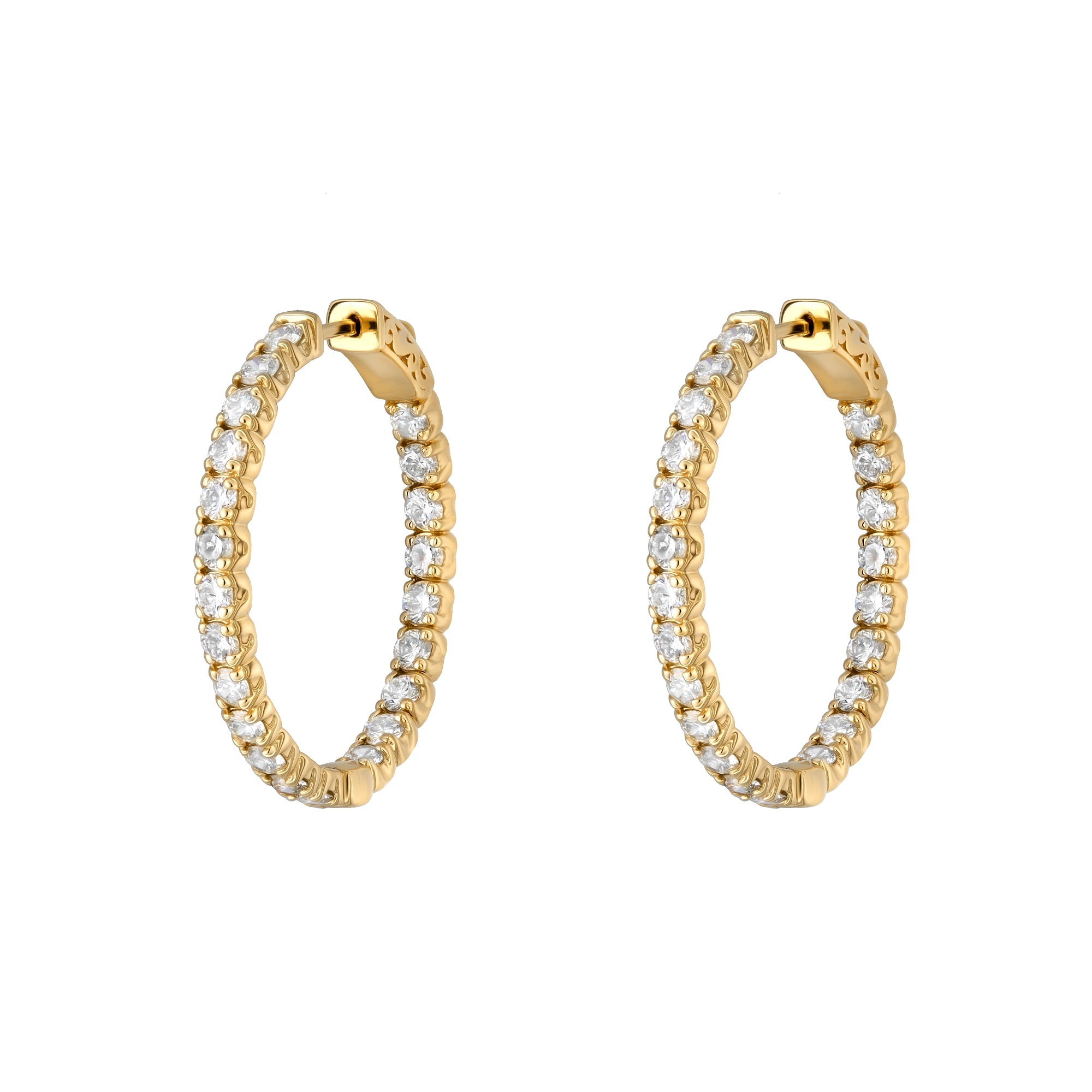 Round Elongated Tulip Hoops