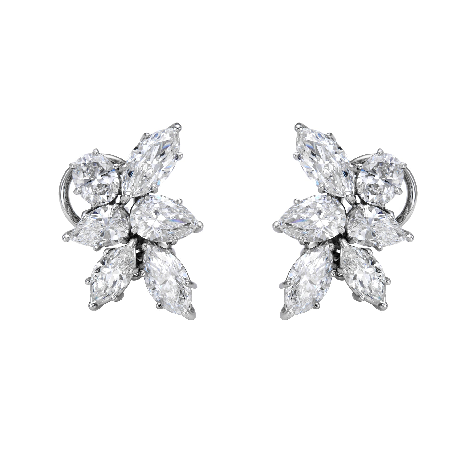 Mixed Shape Cluster Earrings