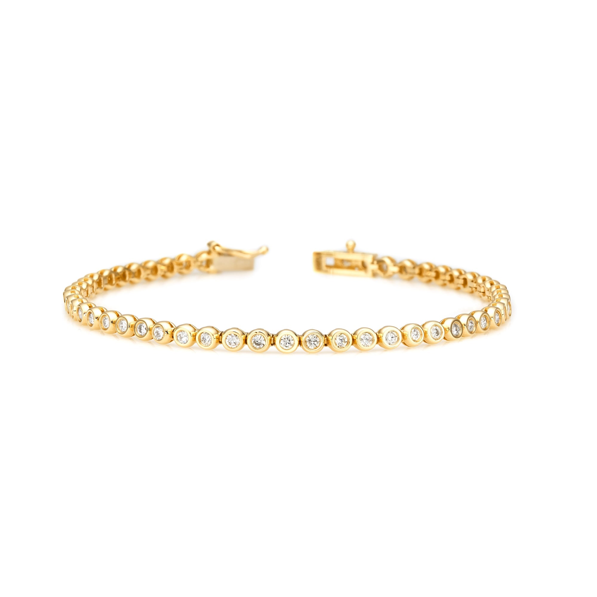 Bezel Diamond Tennis Bracelet