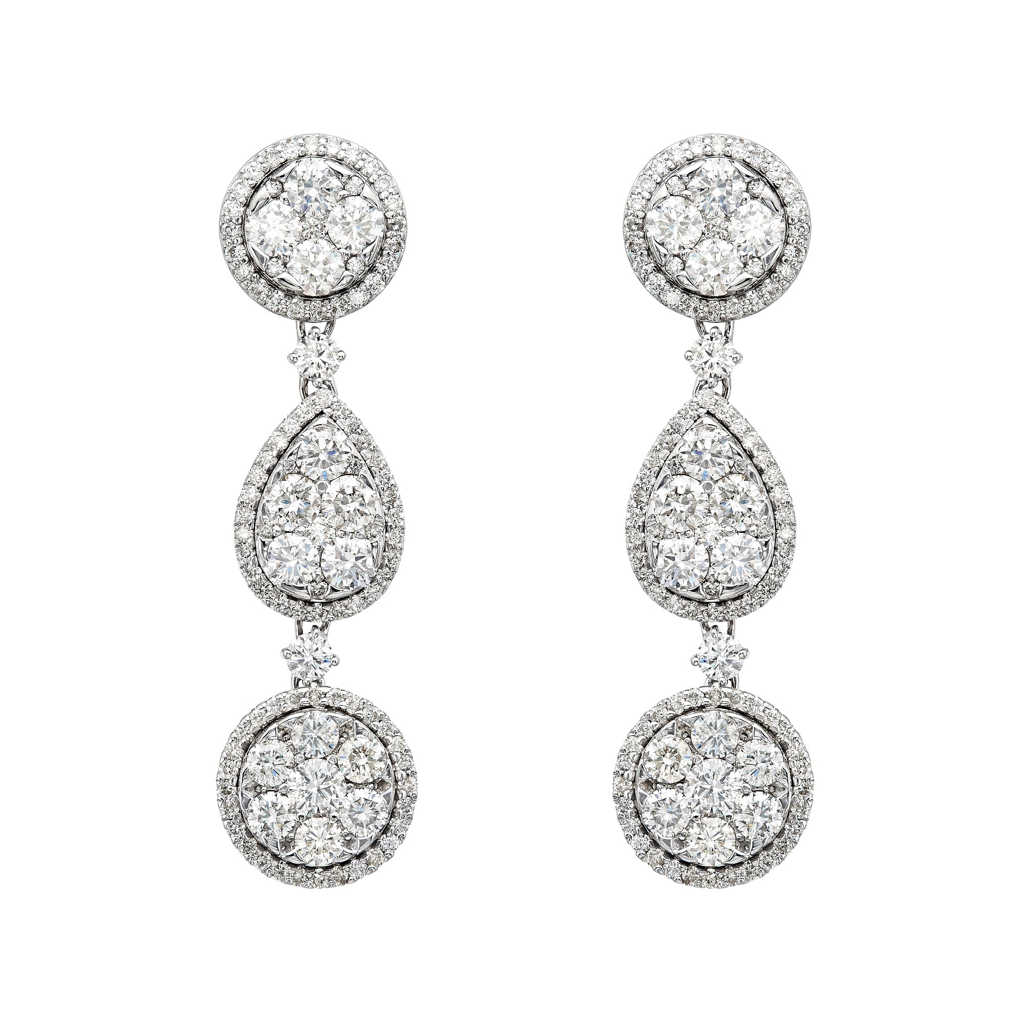 Multi Shape Illusion Drop Earrings