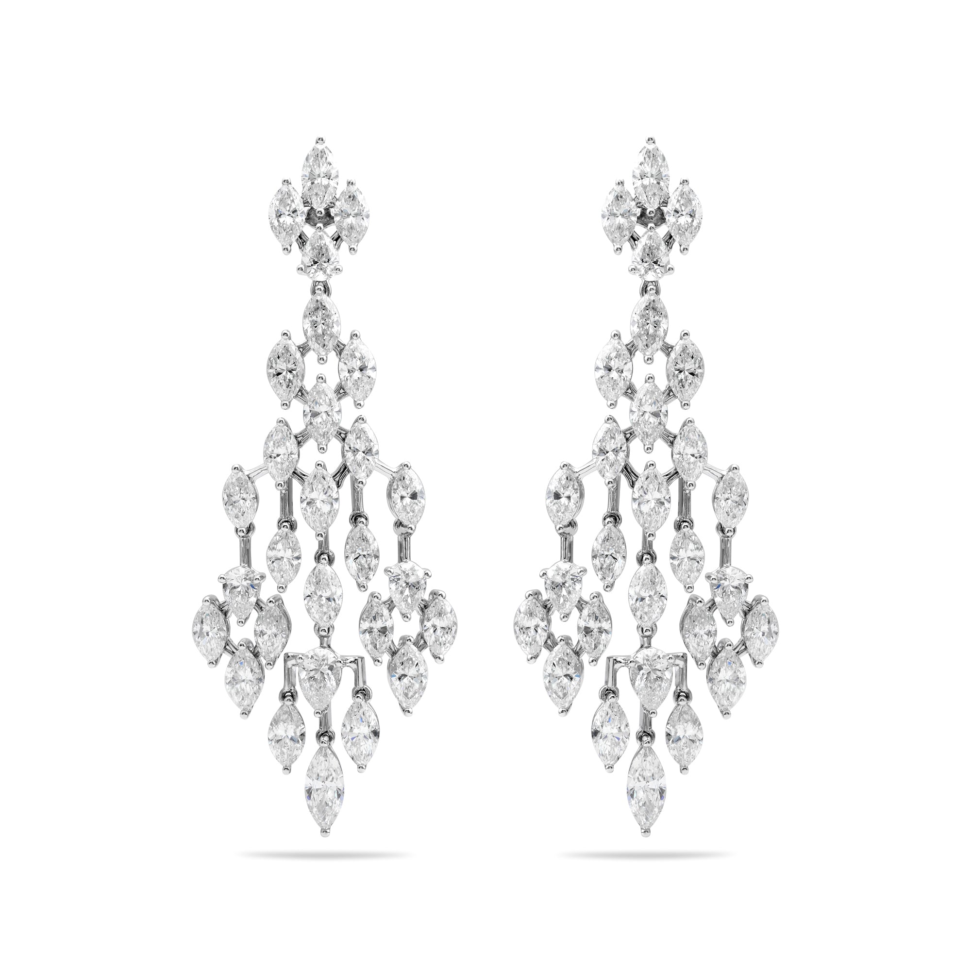 Multi Shape Chandelier Drop Earrings