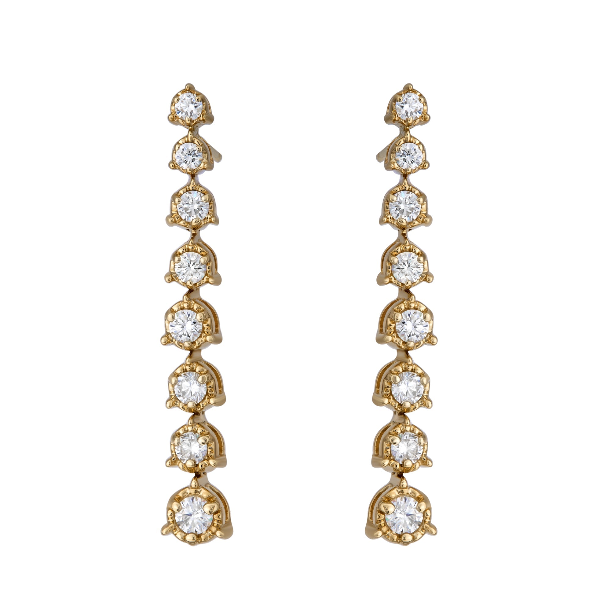 One Line Graduated Illusion Drop Earrings