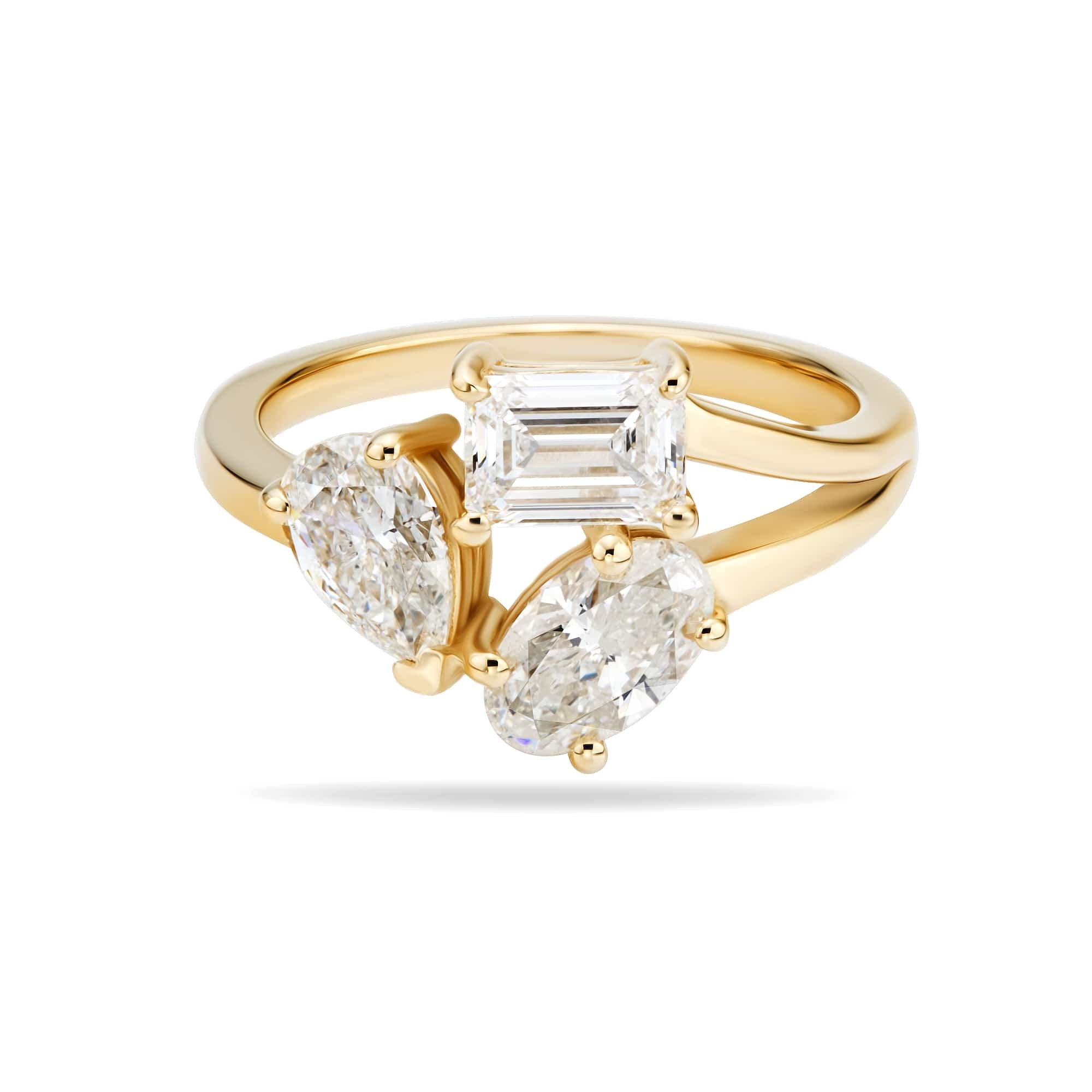 Diamond Trio Toi Et Moi Ring